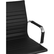 Кресло офисное TopChairs TopChairs Visit черное в обивке из экокожи