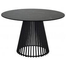 Керамический стол Terni 120 керамика черный мрамор матовый matt black marble solid ceramic / черный