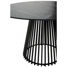 Керамический стол Terni 120 керамика черный мрамор матовый matt black marble solid ceramic / черный