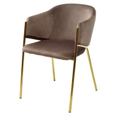 Стул DILL BLUVEL-38 LATTE, велюр/ золотой каркас, М-City Стул DILL BLUVEL-38 LATTE, велюр/ золотой каркас, М-City
