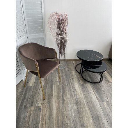 Стул DILL BLUVEL-38 LATTE, велюр/ золотой каркас, М-City 