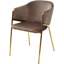 Стул DILL BLUVEL-38 LATTE, велюр/ золотой каркас, М-City