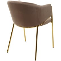 Стул DILL BLUVEL-38 LATTE, велюр/ золотой каркас, М-City