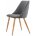 Стул на металлокаркасе Morgan dark gray / wood 
