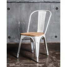 Стул TOLIX WOOD белый глянцевый
