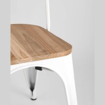 Стул TOLIX WOOD белый глянцевый