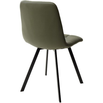 Стул CHILLI SQUARE HK017-22 серо-эвкалиптовый, PU / черный каркас М-City 