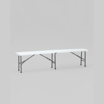 Скамейка складная пластиковая Stool Group Кейт 180, стальной каркас, сиденье пластик, полиэтилен высокой плотности (HDPE)