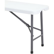 Скамейка складная пластиковая Stool Group Кейт 180, стальной каркас, сиденье пластик, полиэтилен высокой плотности (HDPE)