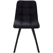 Стул CHILLI-Q SQUARE черный #H75, велюр / черный каркас, 4 шт./1 к, М-City