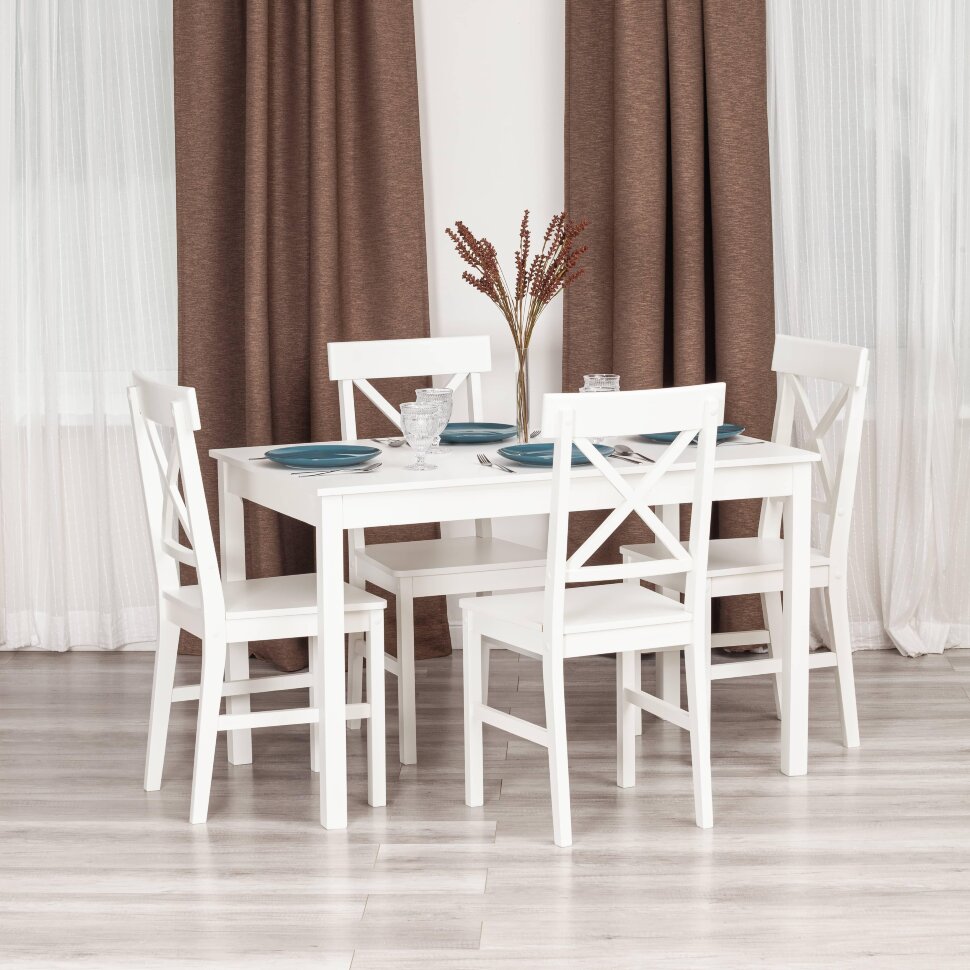 ОБЕДЕННЫЙ КОМПЛЕКТ ХАДСОН (СТОЛ + 4 СТУЛА)/ HUDSON DINING SET (MOD.0102)  купить в Екатеринбурге. Цена 30 600 руб. Интернет-магазин «Мебель-Подиум»
