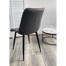 Стул CHIC 1983-18 графитовый меланж/ RU-08 антрацит/ черный каркас М-City