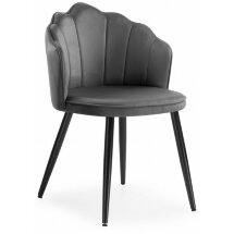 Стул на металлокаркасе Shell dark gray / black