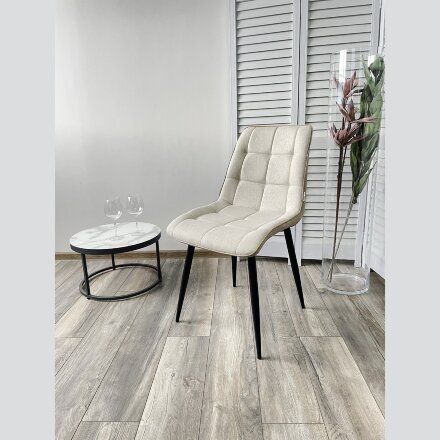 Стул CHIC VF-01/ VF-02 светло-бежевый/ бежевый, ткань/ черный каркас М-City 
