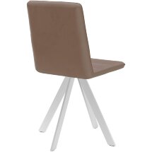 Стул DikLine 230 поворотный B5 LATTE, ножки белые