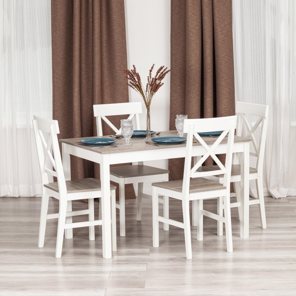 ОБЕДЕННЫЙ КОМПЛЕКТ ХАДСОН (СТОЛ + 4 СТУЛА)/ HUDSON DINING SET (MOD.0104)  купить в Екатеринбурге. Цена 30 600 руб. Интернет-магазин «Мебель-Подиум»