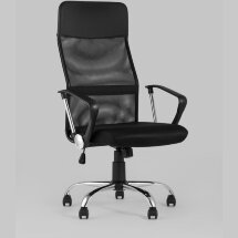 Компьютерное кресло TopChairs TopChairs Benefit офисное черное, обивка из сочетания экокожи, сетки и текстиля, механизм качани
