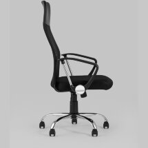 Компьютерное кресло TopChairs TopChairs Benefit офисное черное, обивка из сочетания экокожи, сетки и текстиля, механизм качани