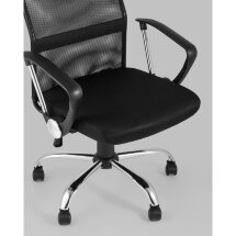 Компьютерное кресло TopChairs TopChairs Benefit офисное черное, обивка из сочетания экокожи, сетки и текстиля, механизм качани