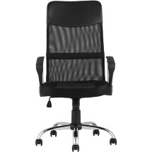 Компьютерное кресло TopChairs TopChairs Benefit офисное черное, обивка из сочетания экокожи, сетки и текстиля, механизм качани