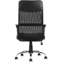 Компьютерное кресло TopChairs TopChairs Benefit офисное черное, обивка из сочетания экокожи, сетки и текстиля, механизм качани