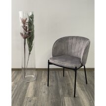 Стул DIANA VBP203 античный серебристо-серый/ черный каркас М-City