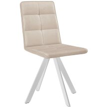 Стул DikLine 230 поворотный B03 BEIGE, ножки белые