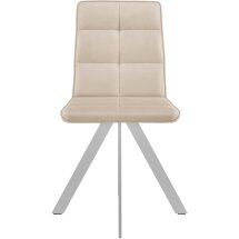 Стул DikLine 230 поворотный B03 BEIGE, ножки белые