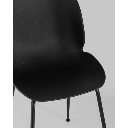Стул пластиковый Stool Group Beetle черный ножки металл черный 