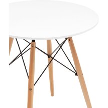 Стол круглый Eames DSW NEW D70 белый