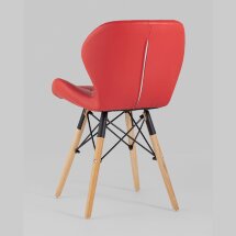 Стул Stool Group дизайнерский Бон обивка экокожа красный ножки массив бука