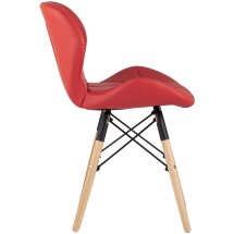 Стул Stool Group дизайнерский Бон обивка экокожа красный ножки массив бука