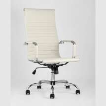 Компьютерное кресло TopChairs TopChairs City офисное бежевое обивка экокожа, механизм качания Top Gun