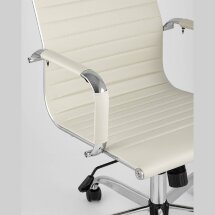 Компьютерное кресло TopChairs TopChairs City офисное бежевое обивка экокожа, механизм качания Top Gun