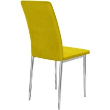 Стул DikLine ТЕКС каркас хром/  B16 YELLOW