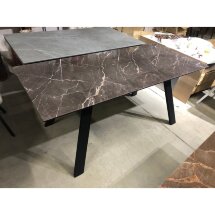 Стол Морис 140 ДАРК, стекло / ЧЕРНЫЙ М-City