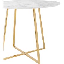 Стол Stool Group обеденный Дакота 100*100 белый мрамор ножки золото
