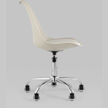 Стул офисный Stool Group BLOK NEW пластиковый бежевый подушка из экокожи крестовина металл