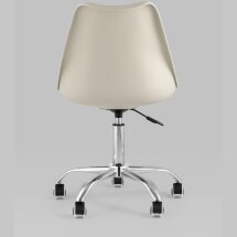 Стул офисный Stool Group BLOK NEW пластиковый бежевый подушка из экокожи крестовина металл