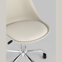 Стул офисный Stool Group BLOK NEW пластиковый бежевый подушка из экокожи крестовина металл
