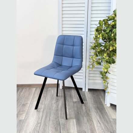Стул CHILLI-Q SQUARE Oracul 795 Синий, экокожа PU / черный каркас, М-City 