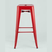 Стул барный Stool Group Tolix красный глянцевый, широкое удобное сиденье, металлические ножки