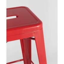 Стул барный Stool Group Tolix красный глянцевый, широкое удобное сиденье, металлические ножки