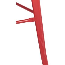 Стул барный Stool Group Tolix красный глянцевый, широкое удобное сиденье, металлические ножки
