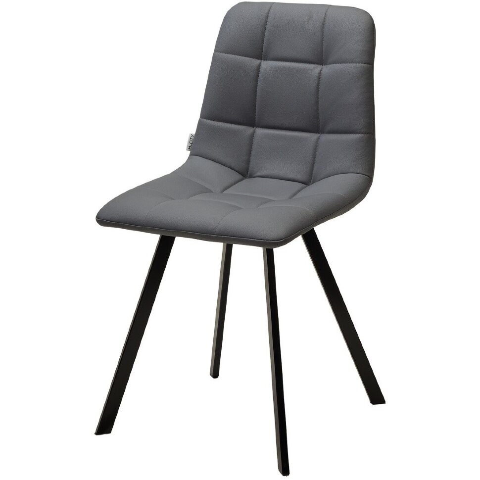 Стул CHILLI-Q SQUARE Oracul 965 Серый, экокожа PU / черный каркас, М-City Стул CHILLI-Q SQUARE Oracul 965 Серый, экокожа PU / черный каркас, М-City