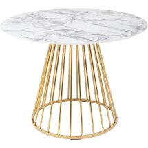 Стол Stool Group обеденный Ливерпуль 110*110 белый мрамор
