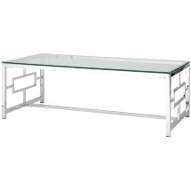 Журнальный стол Stool Group 120*60 БРУКЛИН серебро, каркас нержавеющая сталь