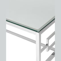 Журнальный стол Stool Group 120*60 БРУКЛИН серебро, каркас нержавеющая сталь
