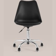 Стул офисный Stool Group BLOK NEW пластиковый черный подушка из экокожи крестовина металл