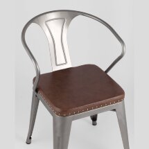 Стул Stool Group Tolix ARMS SOFT с подлокотниками серебристый пластик, металл